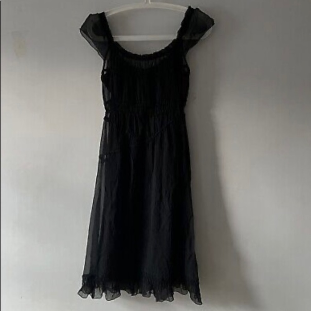 Black silk prada dress size 42